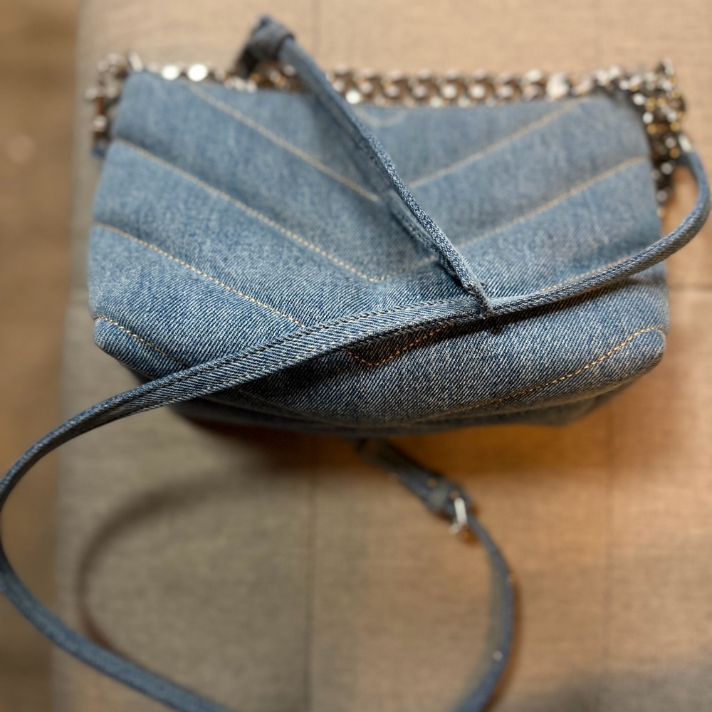 Rebecca Minkoff Chevron Denim Crossbody Bag - Picture 4 of 6